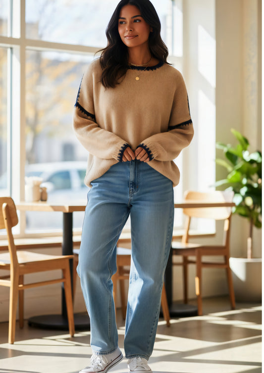 Strickpullover Lina beige