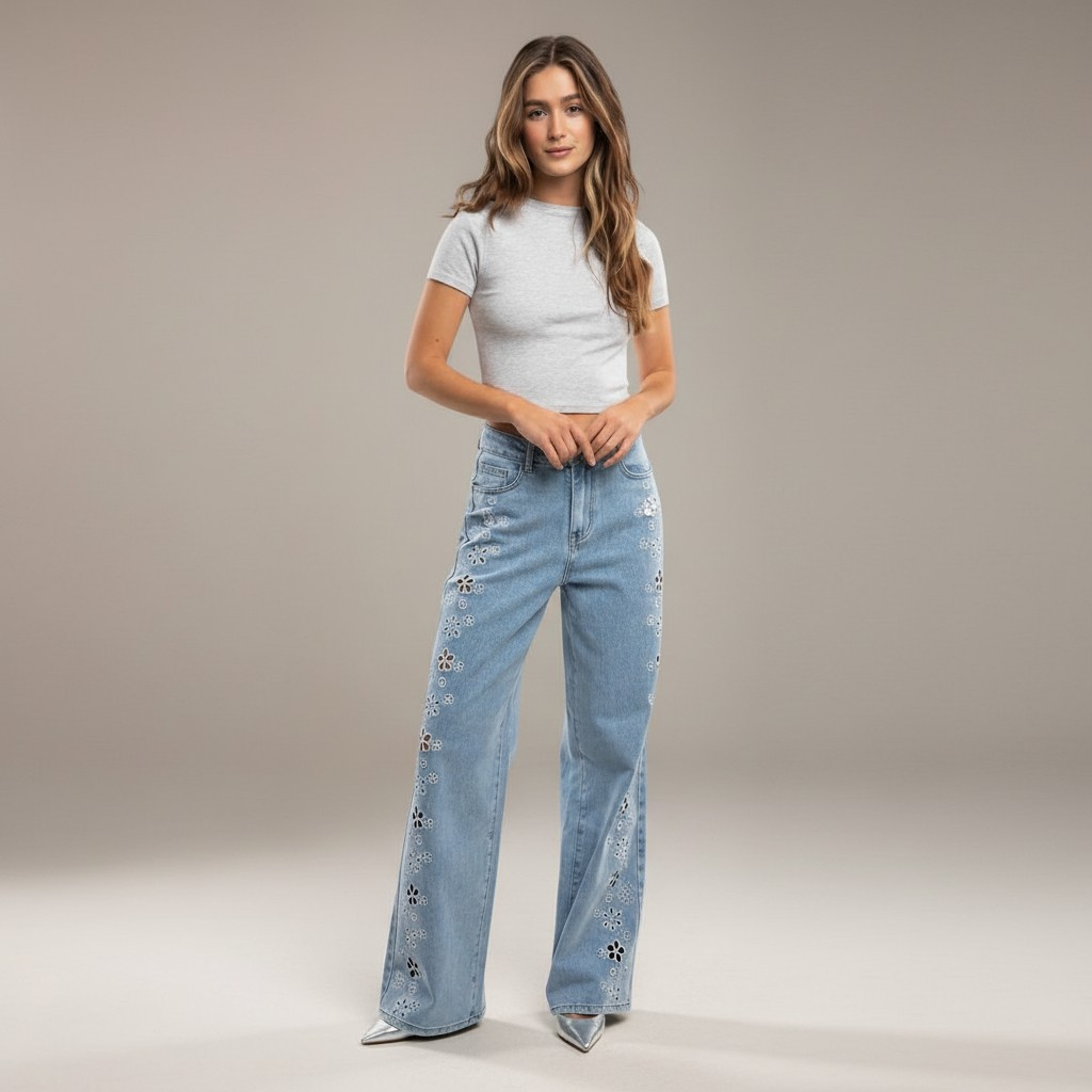 ❥ Bloom Denim Jeans ❥