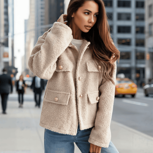 BOUCLÉ JACKE LARA BEIGE