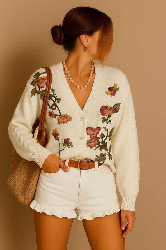 ❥ Cozy Bloom Strickjacke ❥