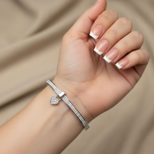 Armreif Herzig Silber