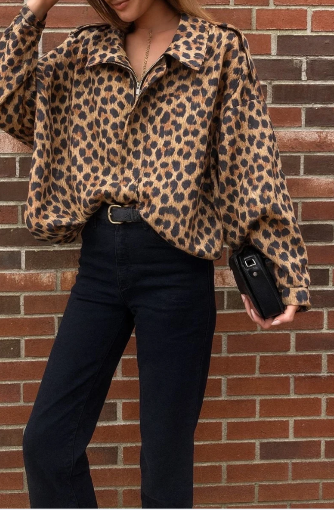 LEOPARDEN WILDLEDERJACKE SAVANNAH