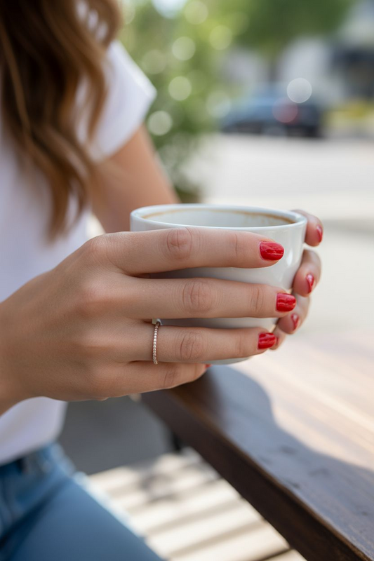 Rosé Lumière Micro Pavé Ring