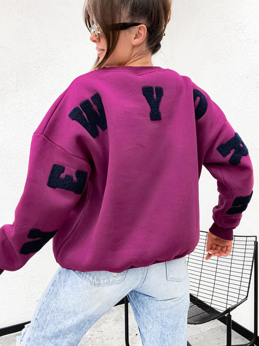 Sweatshirt New York Berry
